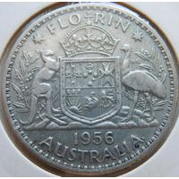 15. Австралия 1 флорин 1956 год, серебро