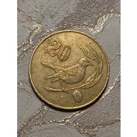 Кипр 20 центов 1985 года