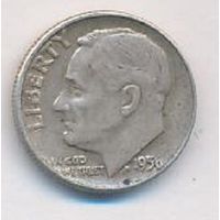 1 дайм (10 центов) 1956 год Серебро _состояние VF/XF