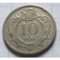 Австрия 10 геллеров, 1894       ( К-8-5 )