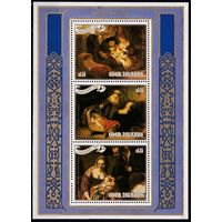 1987 Острова Кука 1252-1254/B183 Живопись / Рождество 9,00 евро