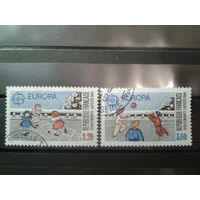 Франция 1989 Европа, игры детей Михель-2,2 евро гаш. полная серия