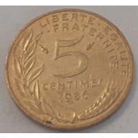 Франция 5 сантимов, 1986 (4-14-29)