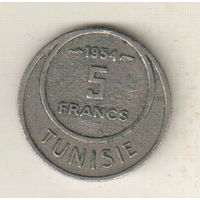 Тунис 5 франк 1954