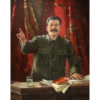 Сталин выступает (плакат на крафтовой бумаге)