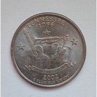 США квотер 25 центов 2002 (Р) Теннеси #114