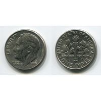 США. 10 центов (1995, буква D, XF)