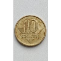 Литва. 10 центов 2007 года.