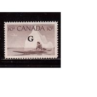 Канада-1955, (Мих.43) *  , Служебные марки, Лодка, Надп.