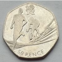 Великобритания 50 пенсов 2011 г. Триатлон