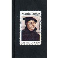 США. Ми-1669.Мартин Лютер (1483-1546), немецкий основатель лютеранской церкви.1983.