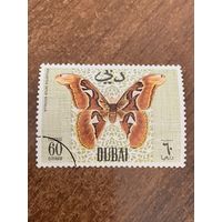 ОАЭ 1968. Дубай. Бабочки. Марка из серии