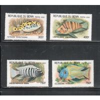 Бенин-2001,(Мих.XLIII-XLVI)  ** Фауна, Рыбы