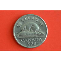 Канада 5 центов 1978