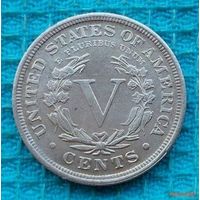 США 5 (V) центов 1891 года. Новогодняя распродажа! Низкая цена!