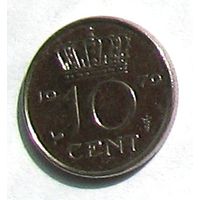 Нидерланды, 10 центов 1979