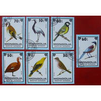 Монголия. Птицы. ( 7 марок ) 1979 года. 2-6.