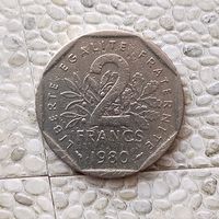2 франка 1980 года Франция. Пятая Республика.