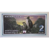 Антарктика 2 доллара 1999 года UNC