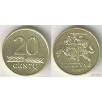 Литва. 20 центов (2008)
