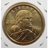 США 1 доллар 2006 Парящий орёл Сакагавея Индианка двор D