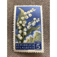 Сан Марино 1957. Флора. Цветы. Ландыши
