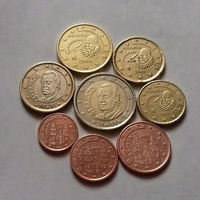 Полный ГОДОВОЙ набор евро монет Испания 2001 г. (1, 2, 5, 10, 20, 50 евроцентов, 1, 2 евро)