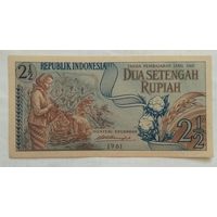 Индонезия 2 1/2 (2,5) рупии 1961 г.