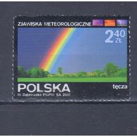 [478] Польша 2008. Природные явления.Радуга. Гашеная марка.