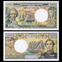 [КОПИЯ] Французские Тихоокеанские Территории 5000 франков 1996 водяной знак