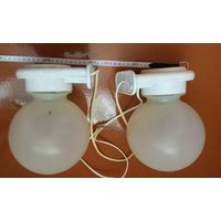 Светильник для туалетной комнаты плафон противоударный антивандальный пластик
