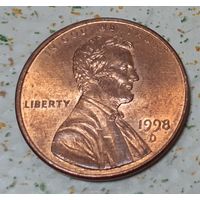 США 1 цент, 1998 Lincoln Cent "D" - Денвер (15-8-10)