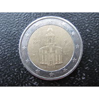 2 евро Германия 2015 Гессен монетный двор G