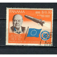 Панама - 1966 - Уинстон Черчилль 0,10В. Авиамарка - [Mi.934A] - 1 марка. Гашеная.  (Лот 84Fe)-T25P14