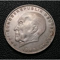 2 марки 1972 Конрад Аденауэр 20 лет Федеративной Республике (1949-1969) Мюнхен