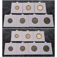 Распродажа с 1 рубля!!! Болгария 7 монет (1, 3, 5, 10, 20, 50 стотинок, 1 лев) 1951-1960 гг. UNC