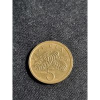 Сингапур 5 центов 1986