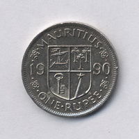 Маврикий, 1 рупия 1990 г.