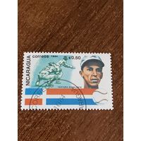 Никарагуа 1984. Бейсбол. Ventura Esqalante. Марка из серии