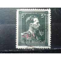 Бельгия 1946 Король Леопольд 3  Надпечатка -10%  5 франков