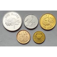 Сейшельские острова (Сейшелы) 1, 5, 10, 25 центов, 1 рупия 2004 - 2012 г. Набор 5 монет