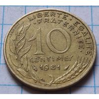 Франция 10 сантимов, 1981      ( 3-5-2 )