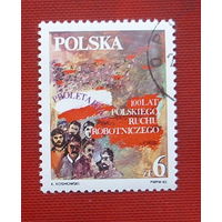 Польша. 100 лет рабочему движению. ( 1 марка ) 1982 года. 3-9.