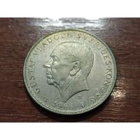 Монета 5 крон 1966 г. Швеция. Серебро.