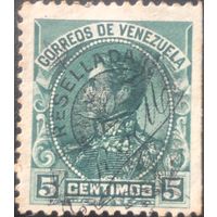 Венесуэла. 1900 год. Стандартный выпуск марки с надпечаткой на марке 1899 года (Mi:VE 53).  Mi:VE 61. Чистая.