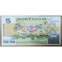 5 долларов (Экспо-1988 года) - Австралия - UNC