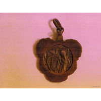 Образок-ладанка иконка медальон "Покров Пресвятой Богородицы". Бронза