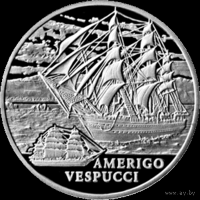 Америго Веспуччи 1 рубль 2010 год Парусные корабли Парусник (р)