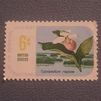 США 1969. Флора. Цветы. Cypripedium Reginae