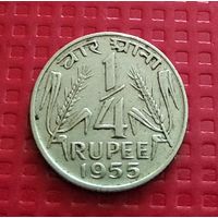 Индия 1/4 рупии 1955 г. #30334